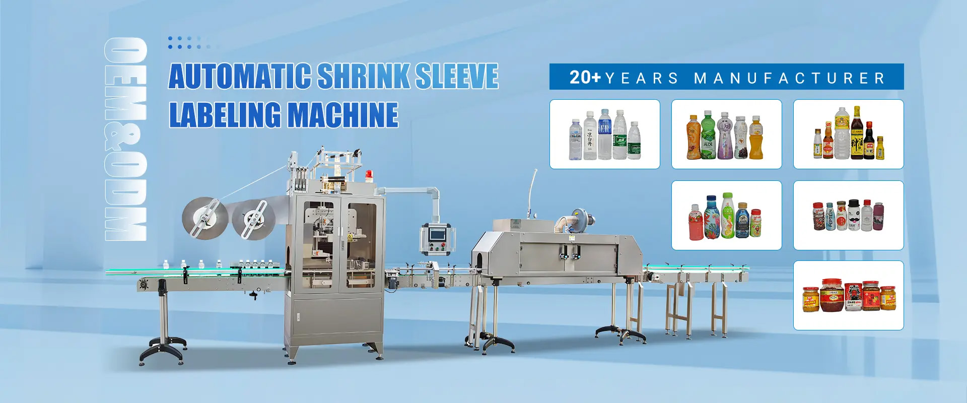 Automatic shrink sleeve labeling machine