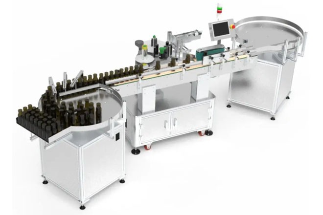 Round bottle labeling machines